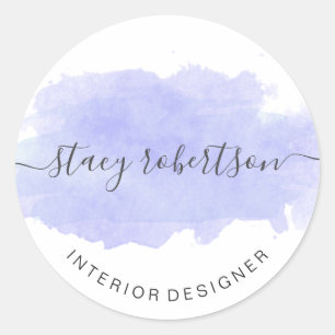 Adesivo Designer de interior de cor da água roxa elegante