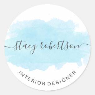 Adesivo Designer de interiores de cor azul Elegante