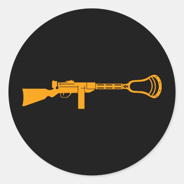 Adesivo Designs de Lacrosse, Gun Sticker (Frente)