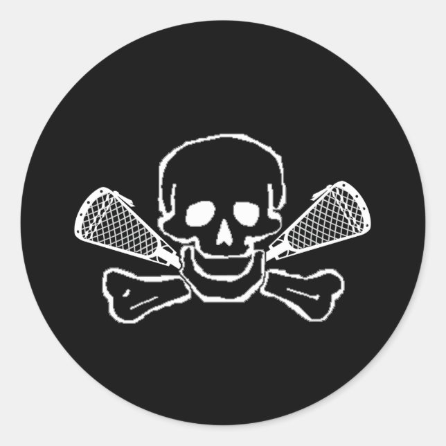 Adesivo Designs de Lacrosse SkullTrans Sticker (Frente)