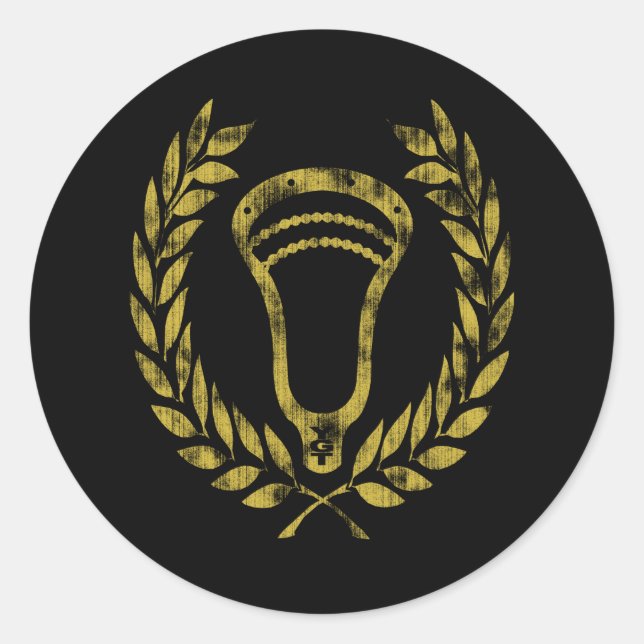 Adesivo Designs de Lacrosse, Wreath Fade Sticker (Frente)