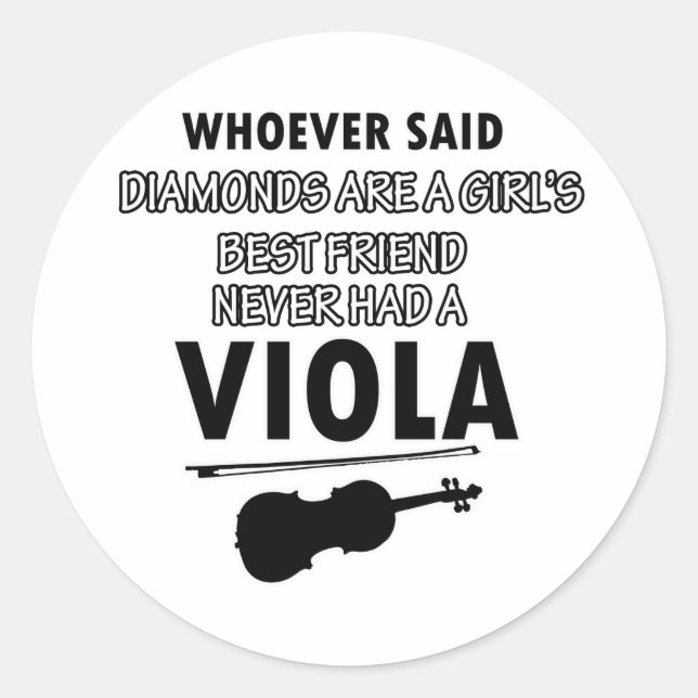 Adesivo Designs de música Viola (Frente)