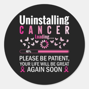 Adesivo desinstalando o aviso de carregamento de cancer da