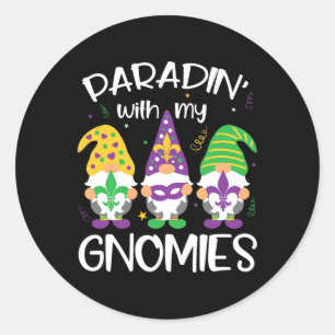 Adesivo Desligando Com Meus Gnomos Engraçado Mardi Gras No