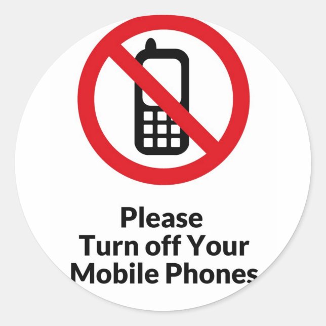 Adesivo Desligue a camisa do celular (Frente)