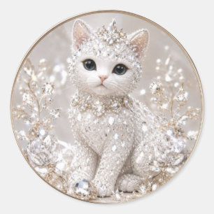 Adesivo Deslumbrante Princesa Diamante Gato   Luxo de Alta
