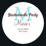 Adesivo despedida de solteira monograma adicionar nome dat<br><div class="desc">belo design</div>