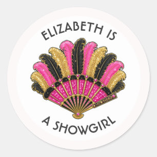 Adesivo Despedida de Solteira Personalizada de Showgirl em