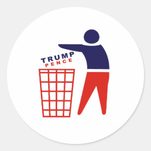 Adesivo Despeje Trump Pence - Anti-Trump -