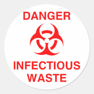 Adesivo Desperdício infeccioso do perigo
