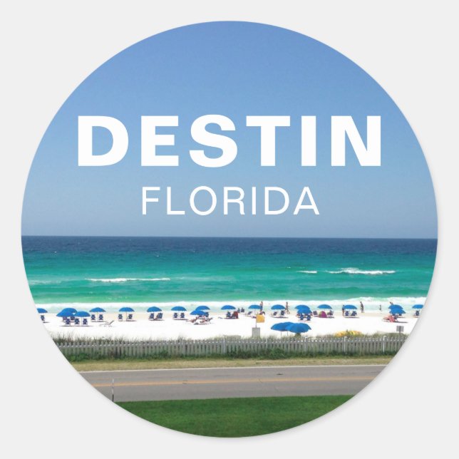 Adesivo Destin Florida Beach Photoics Seaside (Frente)