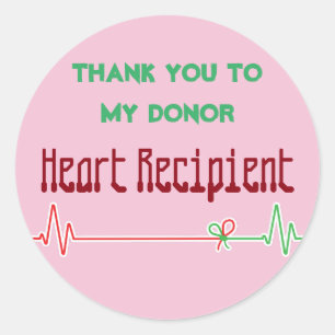 Adesivo Destinatário de transplante de coração doador d