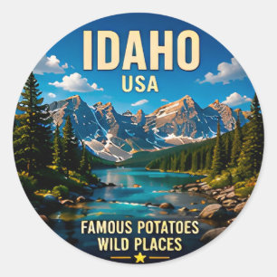 Adesivo Destino de Viagem Idaho Alpine Wilderness 🟡