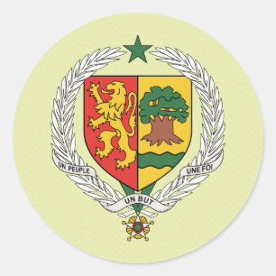 Adesivo Detalhe da Casaco de armas do Senegal