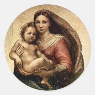 Adesivo Detalhe de Raphael "Sistine Madonna" (cerca de