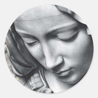 Adesivo Detalhe Pieta de Michelangelo do rosto de Virgem M