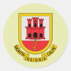 Adesivo Detalhes do Casaco de Armas de Gibraltar