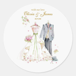 Adesivo Detalhes personalizados Noiva & Noivo 