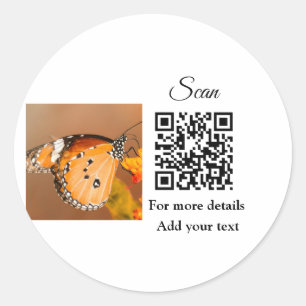 Adesivo Detalhes simples do nome do animal QR código adici