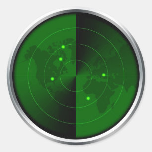 Adesivo detecção militar de mapas mundiais de radar do exé