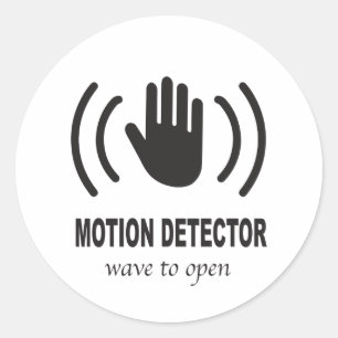 Adesivo Detector de Movimento com ícone de mão