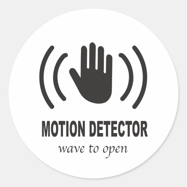 Adesivo Detector de Movimento com ícone de mão (Frente)