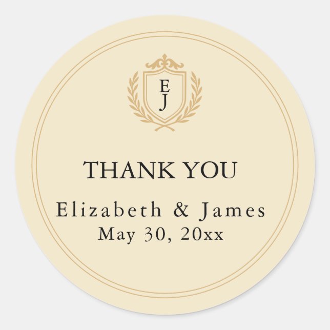 Adesivo Detenção Elegante De Dinheiro Antigo - Casamento D (Frente)