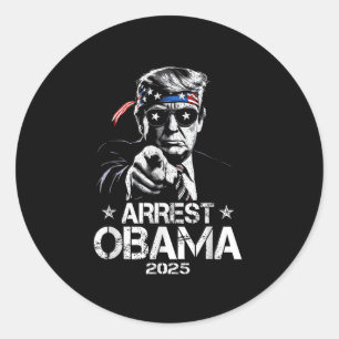 Adesivo Detenção Obama 2025 Design De Bandeira Para Homens