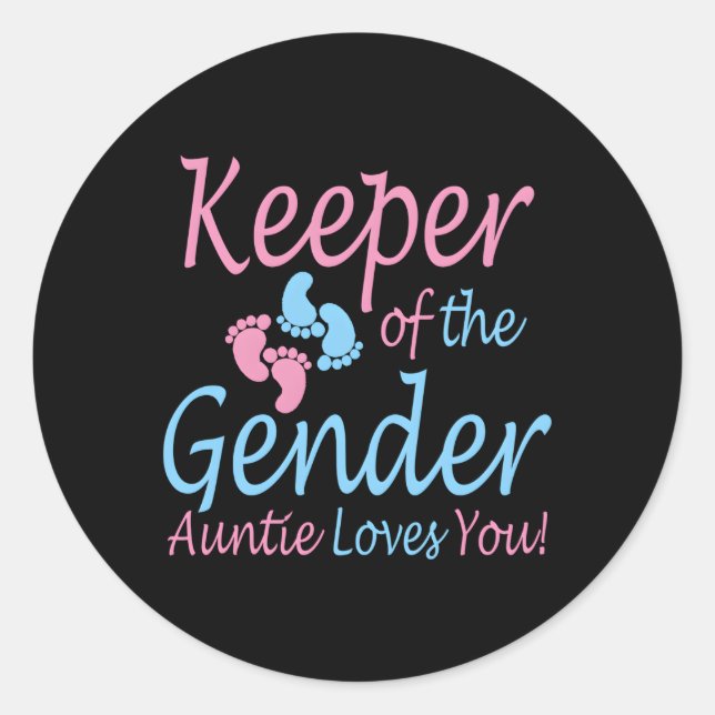 Adesivo Detentor Da Tia Do Gênero Revela Py (Frente)