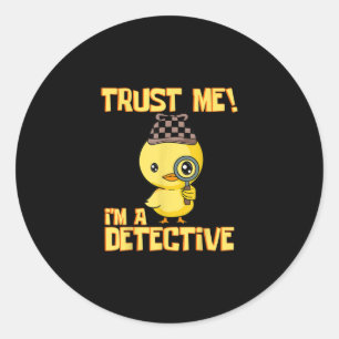 Adesivo Detetive Duck Design - Confie em mim como detetive