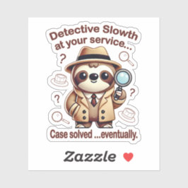Adesivo "Detetive Sloth" Sloth Private Eye