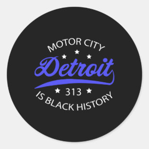 Adesivo Detroit 313 Mês da História Negra da Motor City