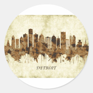 Adesivo Detroit Michigan Cityscape