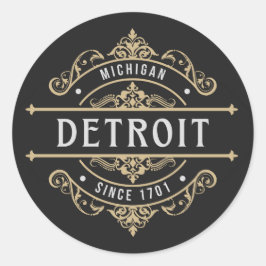 Adesivo Detroit Michigan Desde 1701