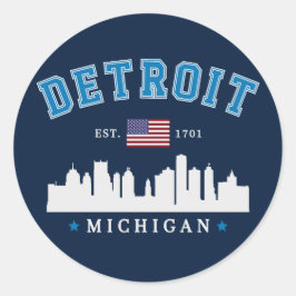 Adesivo Detroit Michigan Est. 1701 Travel