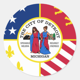 Adesivo Detroit, Michigan, os Estados Unidos