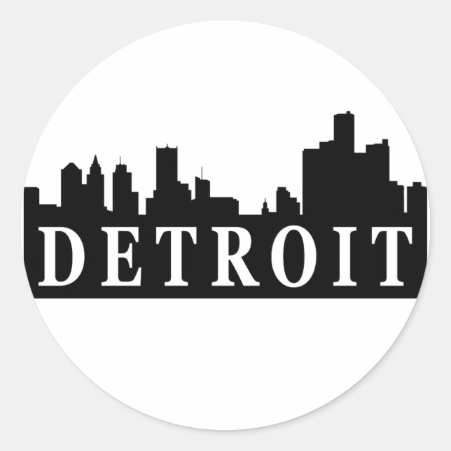 Adesivo Detroit Skyline (Frente)