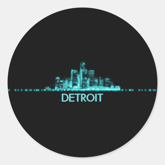 Adesivo Detroit Skyline (Frente)
