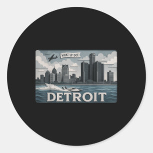 Adesivo Detroit Skyline Design com o que fazer por cima"