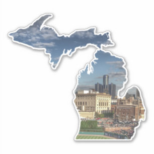 Adesivo Detroit Skyline Michigan Sticker