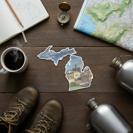 Adesivo Detroit Skyline Michigan Sticker