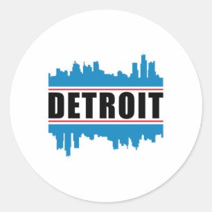 Adesivo Detroit USA City Cityscape Skyline Funny Gift Idea