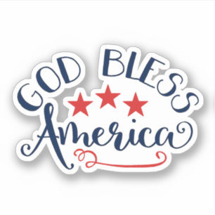 Adesivo Deus abençoe a América