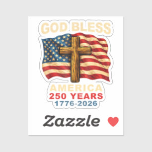Adesivo Deus Abençoe a América 250 Anos 1776-2026