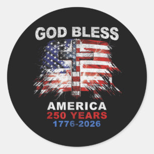 Adesivo Deus Abençoe a América 250 Anos 1776-2026 Crista