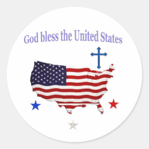 Adesivo deus abençoe dos Estados Unidos