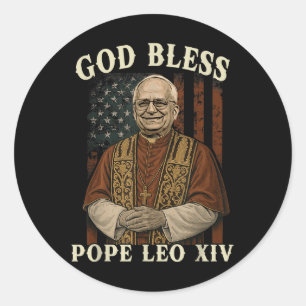 Adesivo Deus abençoe Leo Xiv Habemus Papam Chur Católico