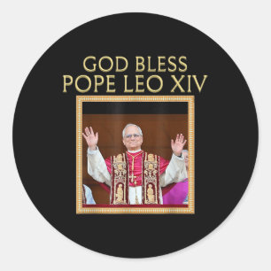Adesivo Deus abençoe Leo Xiv Retrato Católico Religioso