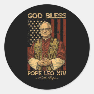 Adesivo Deus abençoe Leo Xiv Robert Francis Prevost Amer