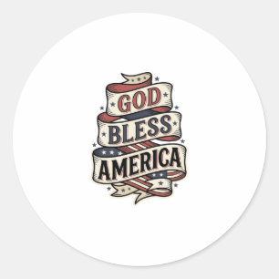 Adesivo Deus Abençoe o América Design Vetorial Patriótico